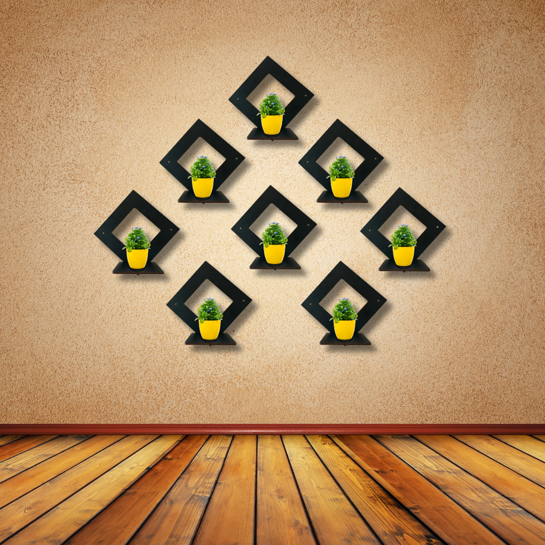 Modern Wooden Wall Shelf Set of 5 | Stylish Floating Shelves for Home, Kitchen & Office Wall Décor