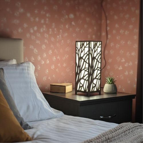 Tree of Life Wooden Night Lamp for Bedroom | Laser Cut MDF Vintage Table Lamp | Warm Glow LED Bedside Light | Eco-Friendly Home Decor Gift for Living Room, Study, Kids Room